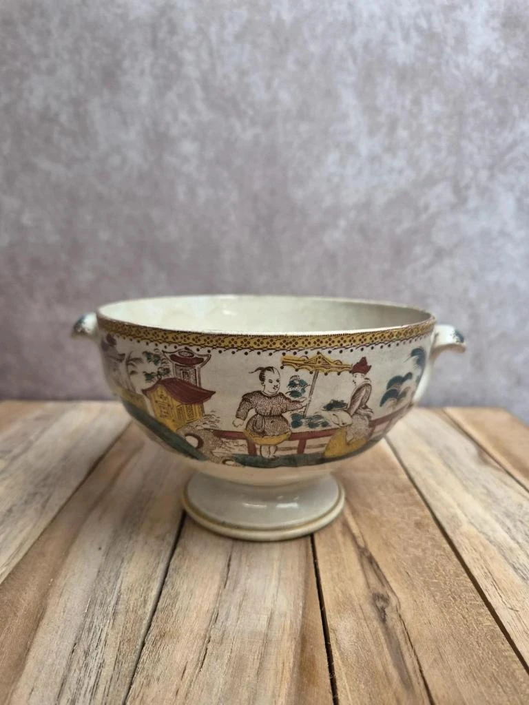 Bol à bouillon sur pied Jules Vieillard Bordeaux Tonkin – vers 1850